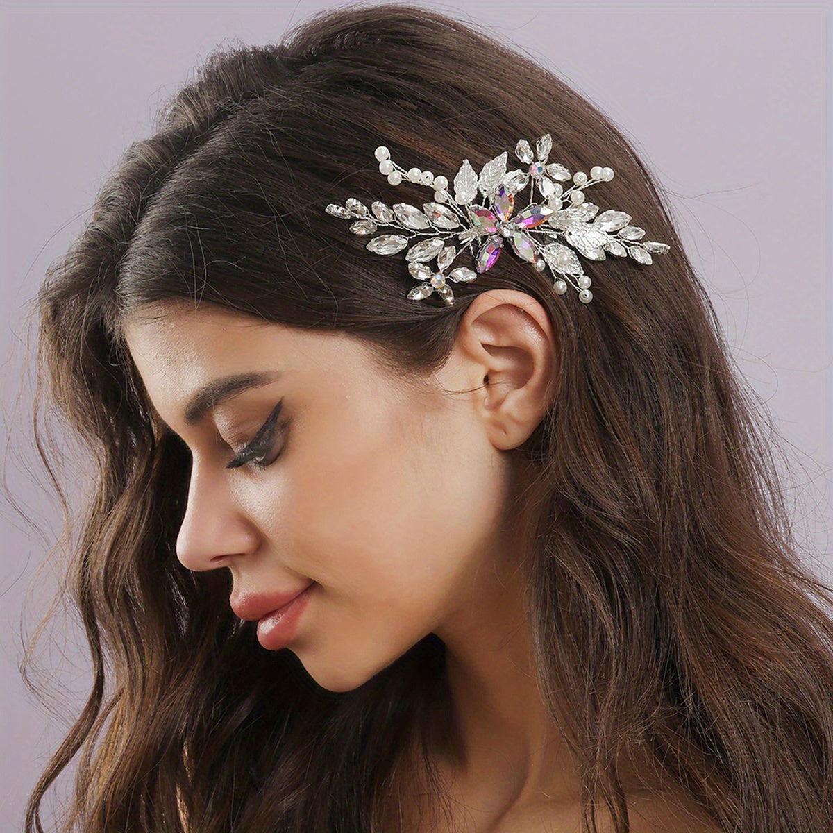 Crystal Hair Comb Head Jewelry Side Comb Bridal Wedding Hair Accessories