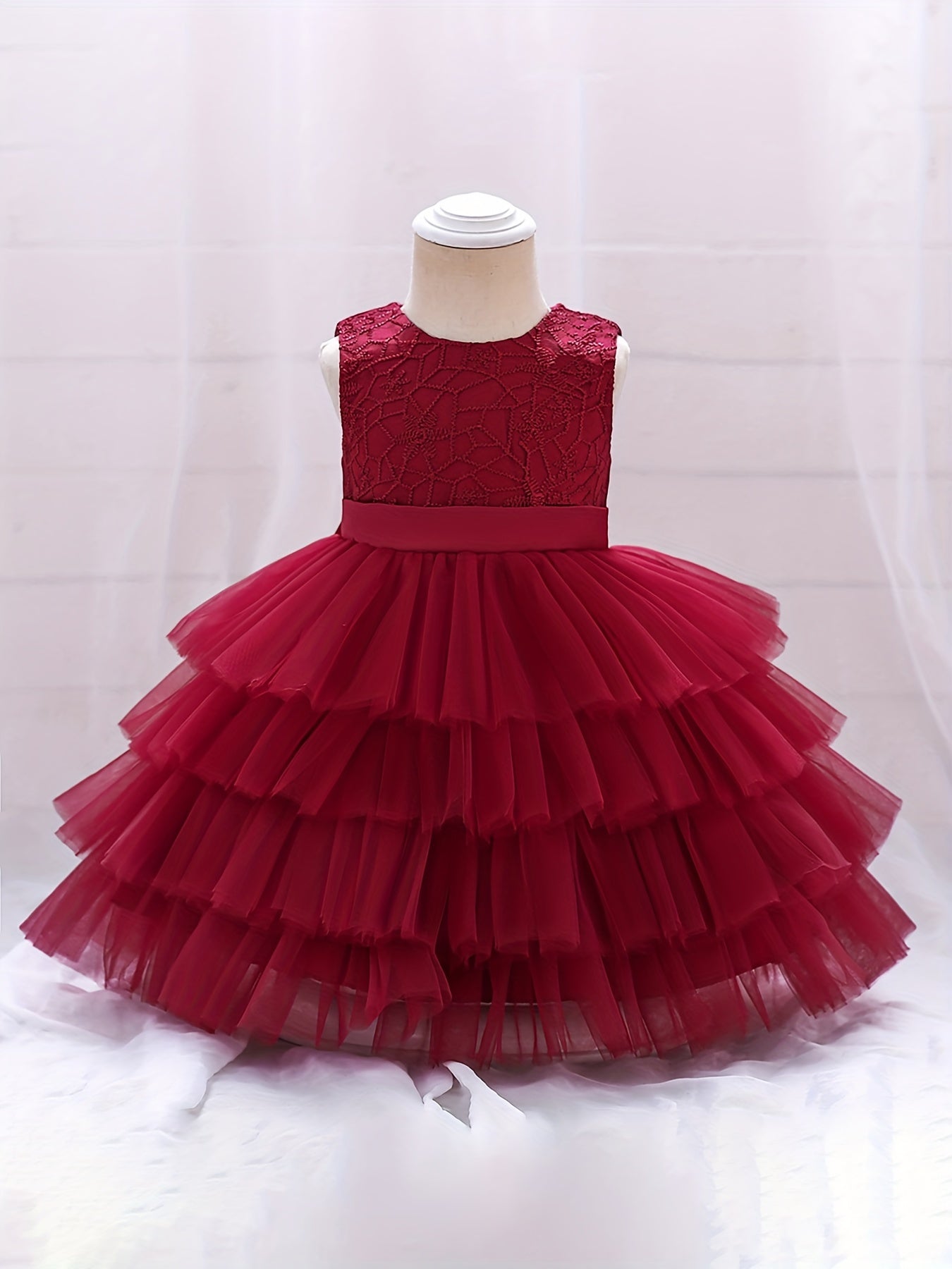 Kids Fairy Sleeveless Mesh Fluffy Dress