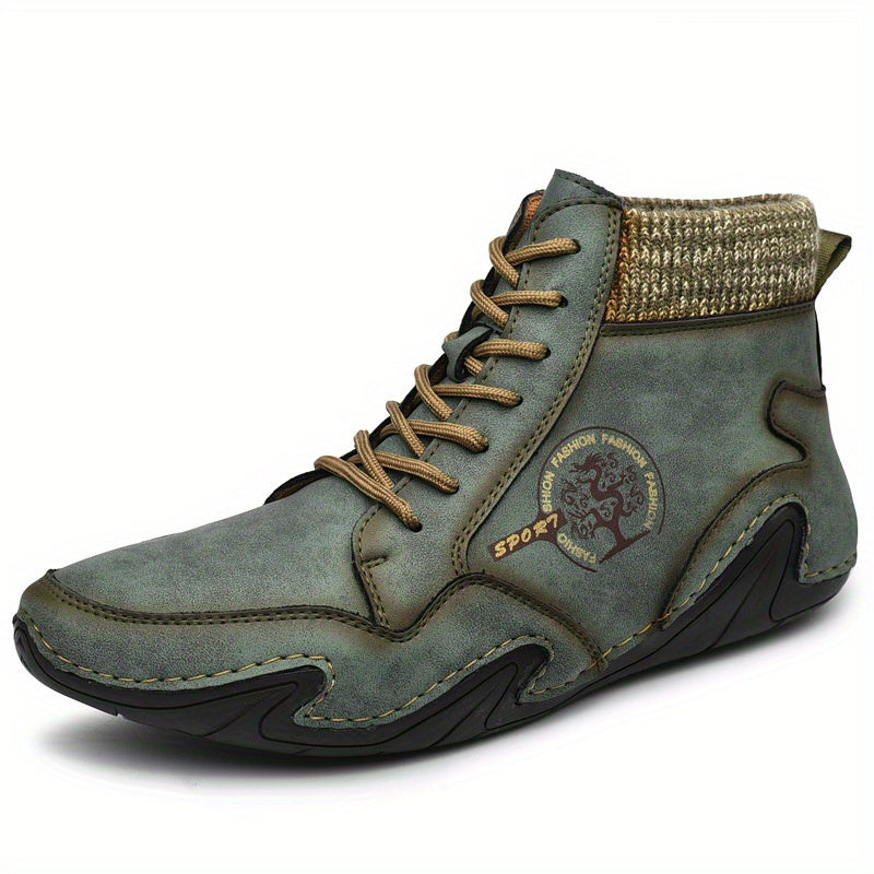 Men's Casual Boots Non Slip Comfort Ankle Boots Lace up For Driving Work
