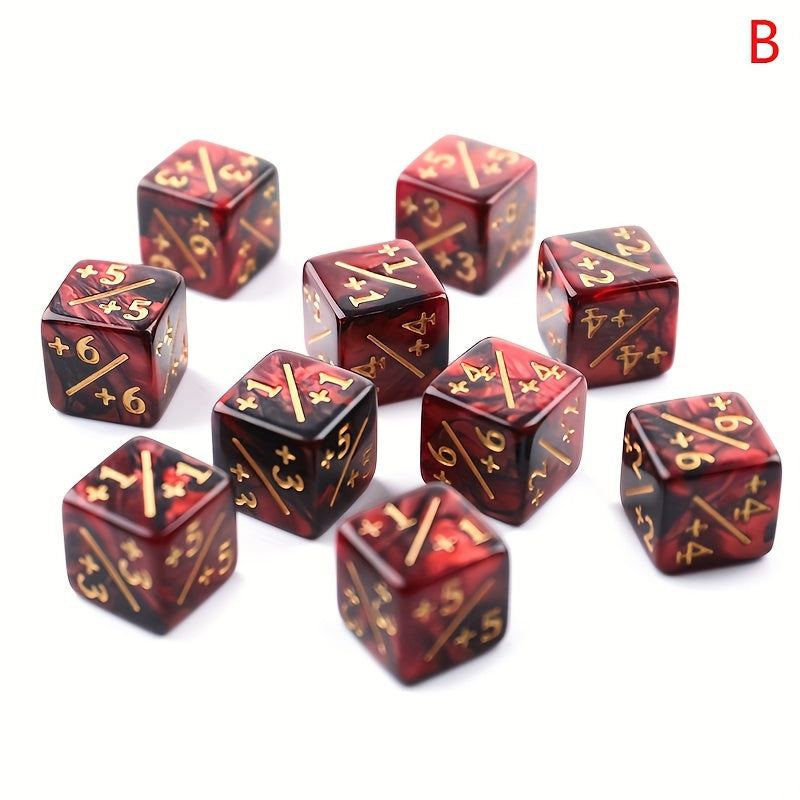 10pcs 6 Side Dice Counters Toy Counting Dice For Game