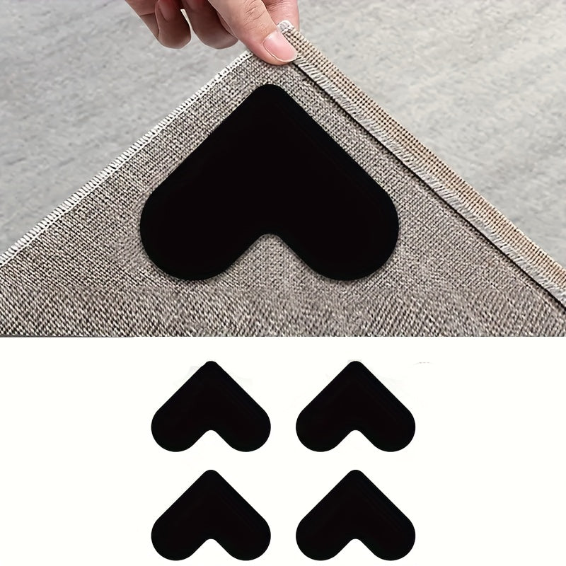 4pcs Anti Slip Carpet Sticker for Ceramic Tiles & Wooden Floor Areas