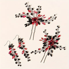 4pcs Crystal U Shaped Hairpin Vintage Bridal Hair Accessories