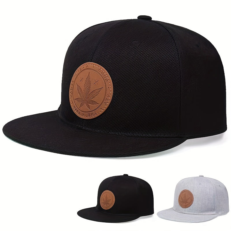 Men's Flat Brim Hat Baseball Cap Black
