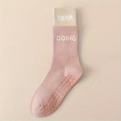 2 in 1 Non-slip Mid Calf Socks for Outdoor Yoga