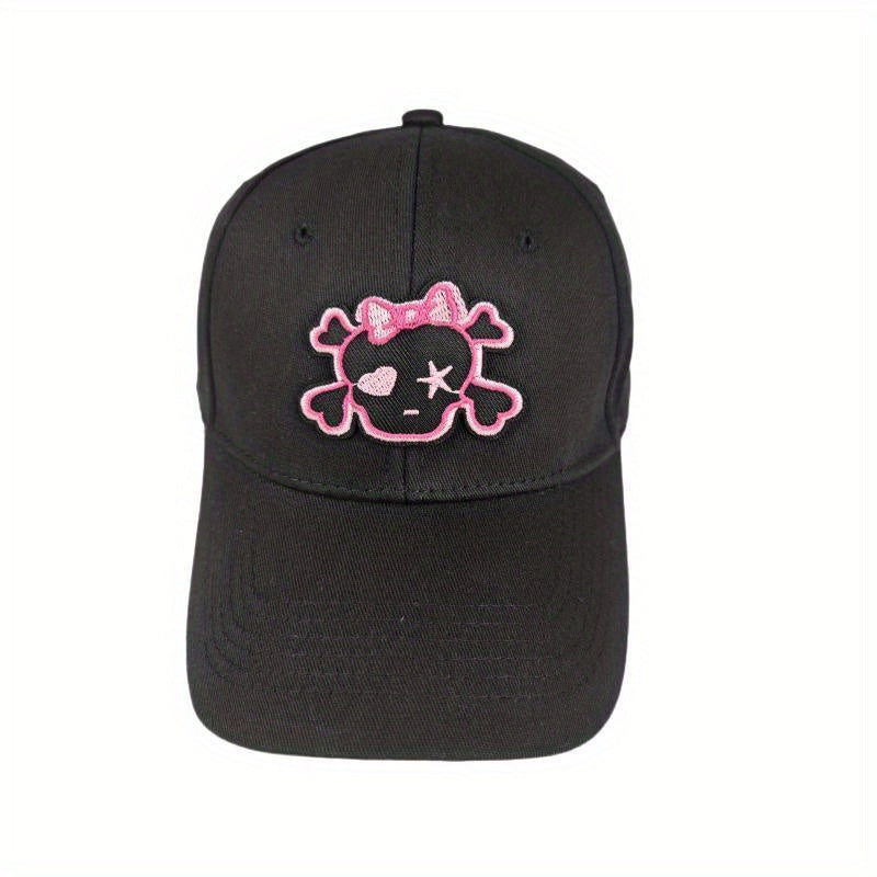 Gothic Skull Patch Baseball Cap Hip Hop Anime Cotton Dad Hats Adjustable