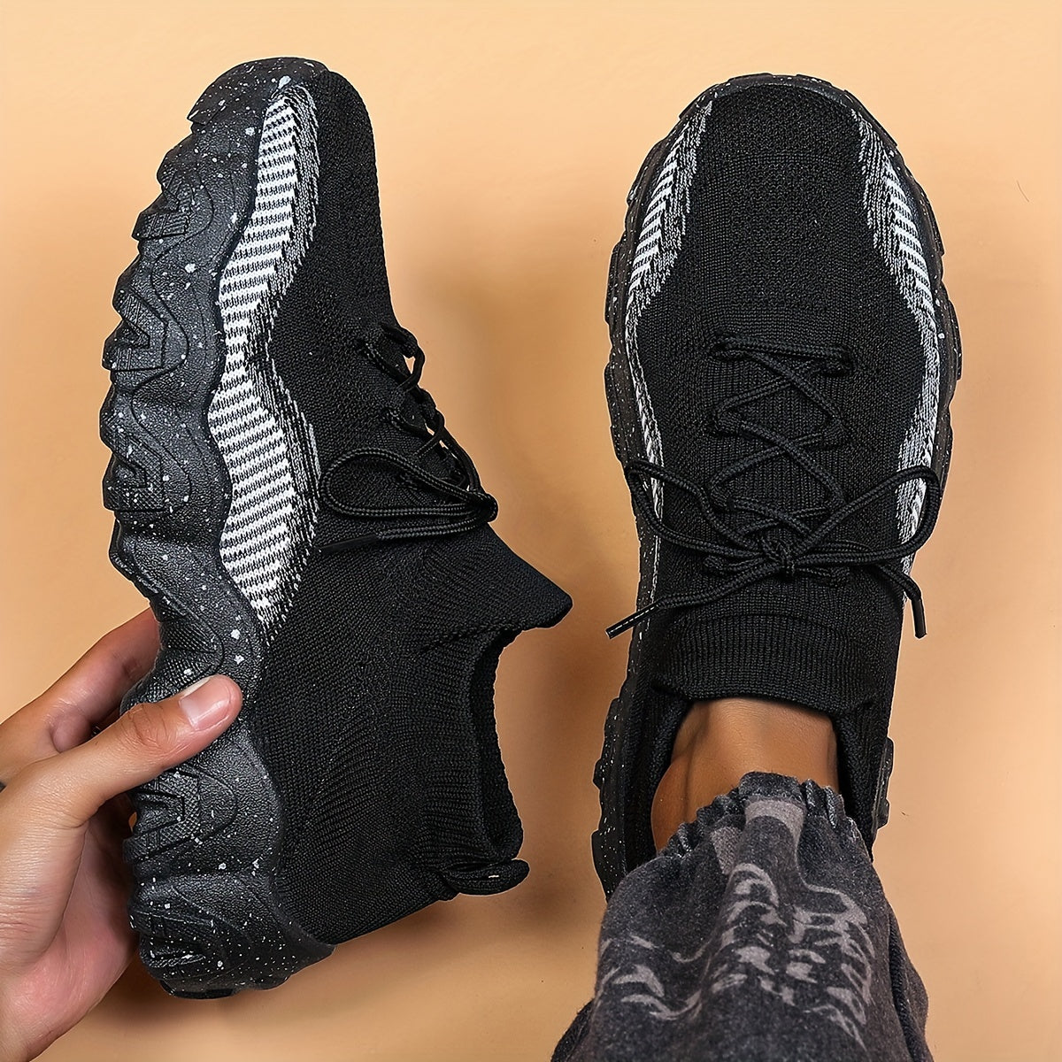 Breathable PLUS SIZE Men's Running Shoes Soft Sole Sneakers for Outdoor Jogging
