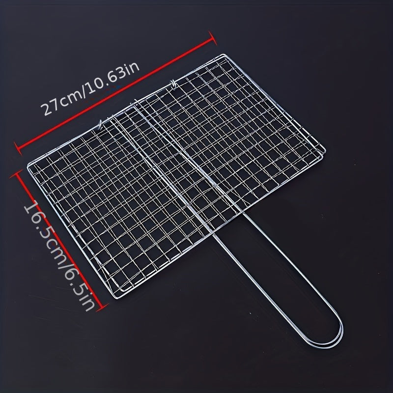 1pc BBQ Grilled Fish Net Clip Stainless Steel Barbecue Basket