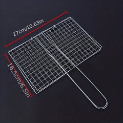 1pc BBQ Grilled Fish Net Clip Stainless Steel Barbecue Basket