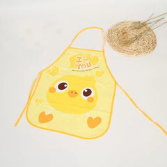 Kids Cartoon Apron Waterproof Painting Cover Up Sleeveless Bib