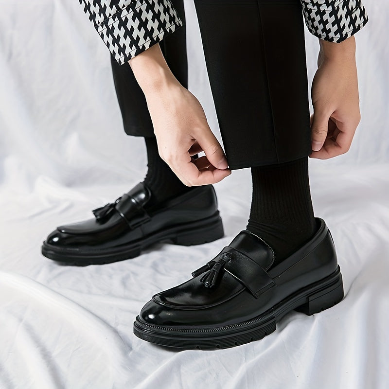 Men's Vintage Tassel Slip On Dress Shoes - Smart Casual Walking Shoes