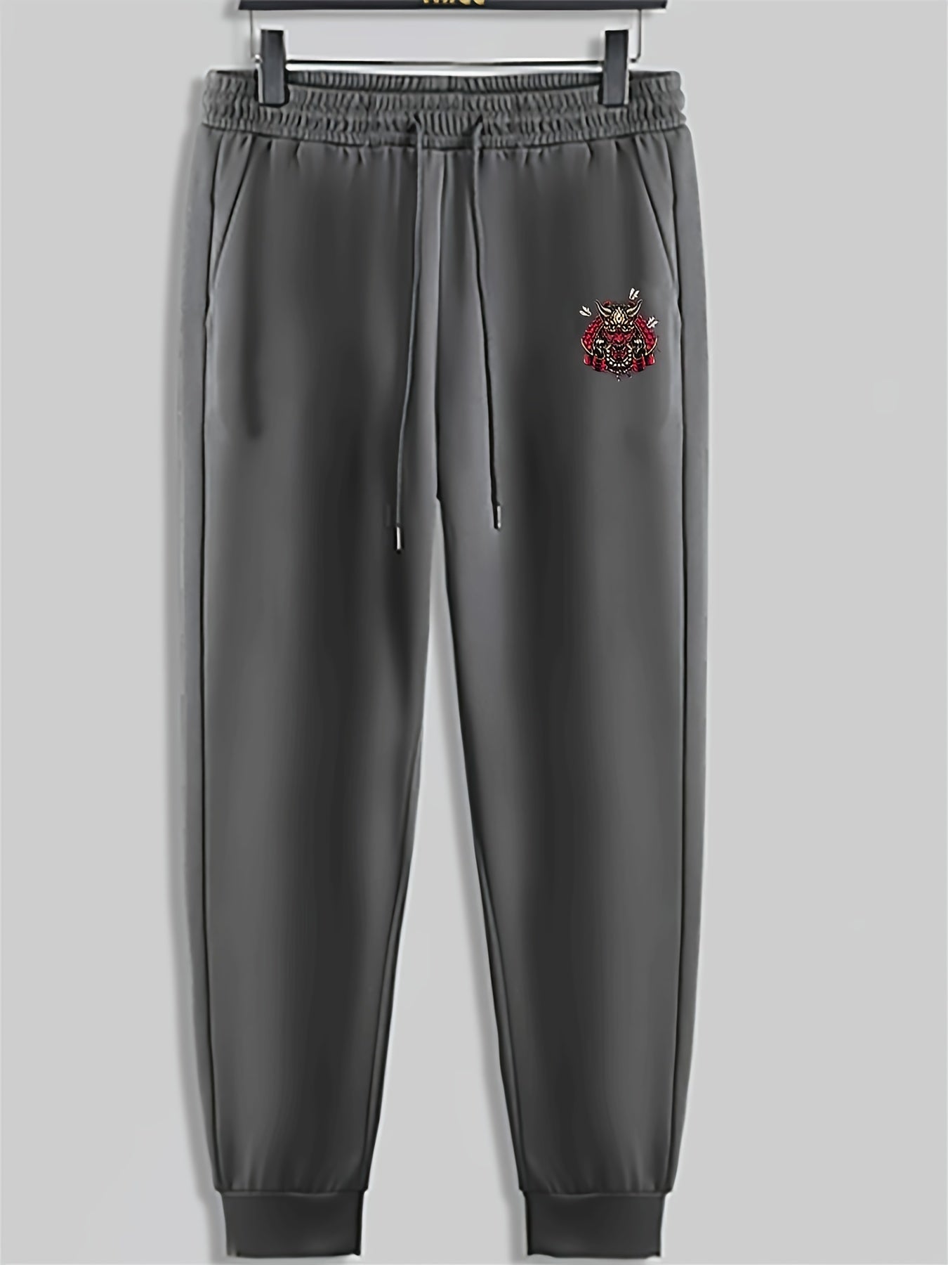 Abstract Pattern Print Men's Pants Drawstring Sweatpants Loose Casual Trousers