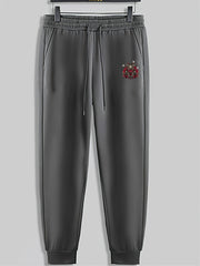 Abstract Pattern Print Men's Pants Drawstring Sweatpants Loose Casual Trousers