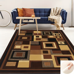 Nordic Chocolate Large Carpet Area Rug Machine Washable Non Slip Backing