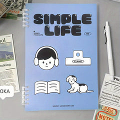 Spiral Notebook 9.8x6.7 Plastic Hardcover College Ruled 60 Sheets