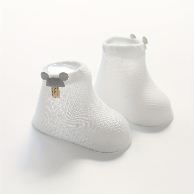 4 Pairs Baby Girls Cotton Mesh Breathable Socks for Summer