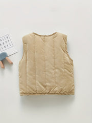Baby Puffer Vest Jacket with Thermal Padding & Pockets