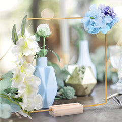 Square Metal Hoop Centerpiece Set for Wedding Decor & Crafts