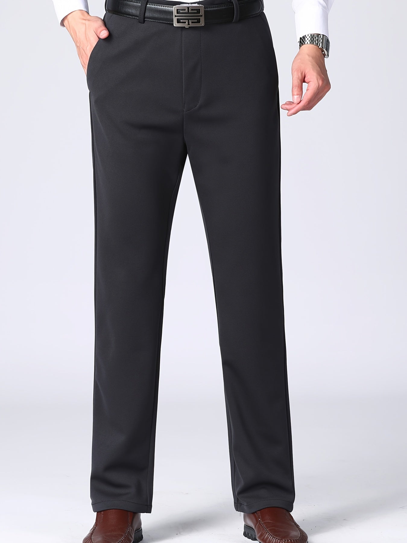 Men's Formal Solid Dress Pants Spring Fall Business