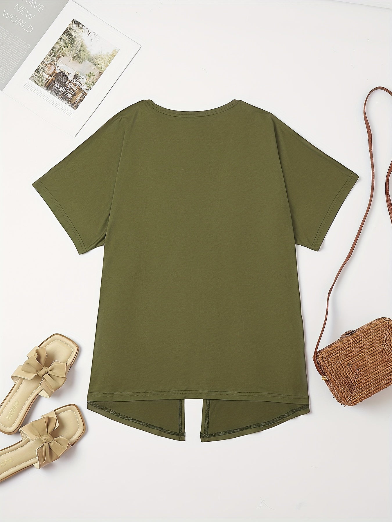 Solid Half Sleeve Open Front Cardigan
