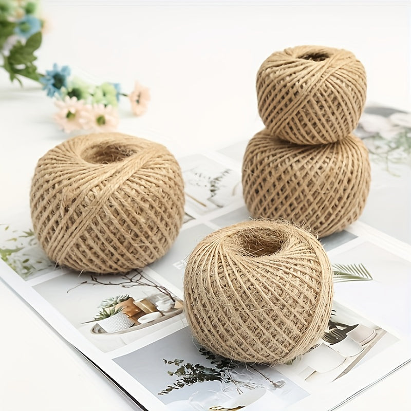 30m 2mm Vintage Jute Rope Photo Wall Christmas DIY Clothes Accessories Flower