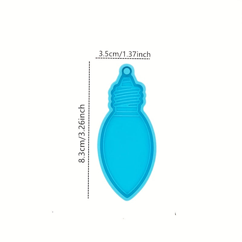Christmas Light Bulb Ornament Silicone Mold DIY Keychain Pendant Tag