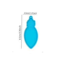 Christmas Light Bulb Ornament Silicone Mold DIY Keychain Pendant Tag