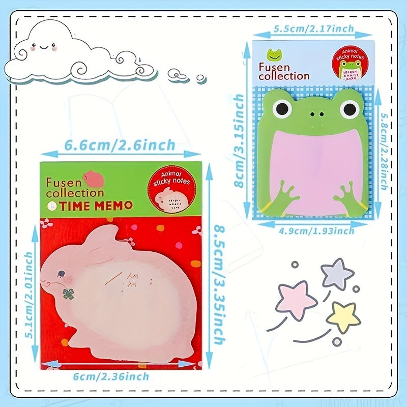 8pcs set Animal Sticky Notes For Fridge Office School Memo 8 Styles