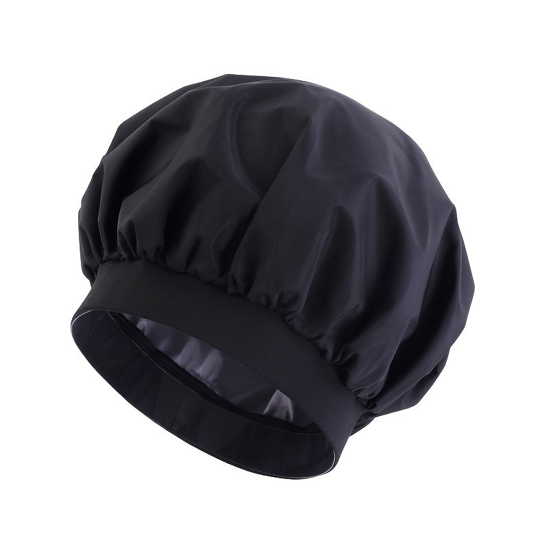 Waterproof Reusable Women's Shower Cap Double Hair Cap PEVA Lined