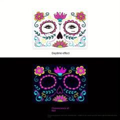 Luminous Fluorescent Stickers Halloween Dress Party Tattoo Stickers