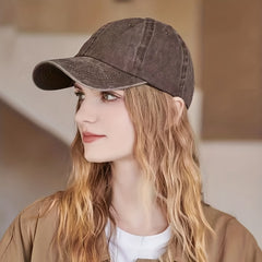 Vintage Washed Denim Trucker Cap for Women