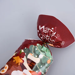 50pcs Christmas Gift Bags with Twist Ties Treat Bags for Snacks & Sweets