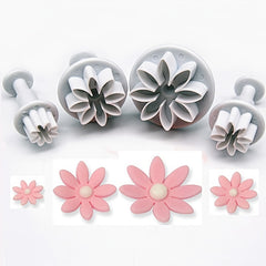 4pcs Flower Fondant Molds for Cake Decorating Baking Tools
