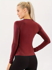 Women's Crew Neck Fleece Thermal Long Sleeve Shirt