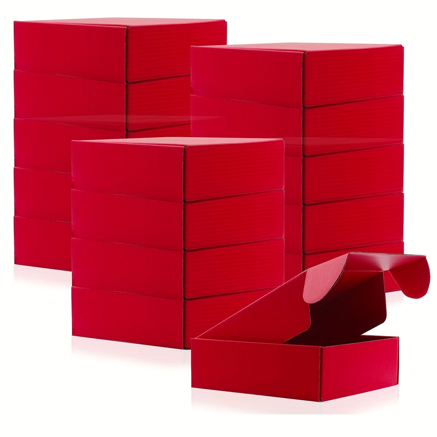 50pcs Red Small Mailer Boxes for Small Business Packaging