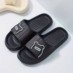 Women's Bear & Letter Indoor Slides Non Slip Shoes