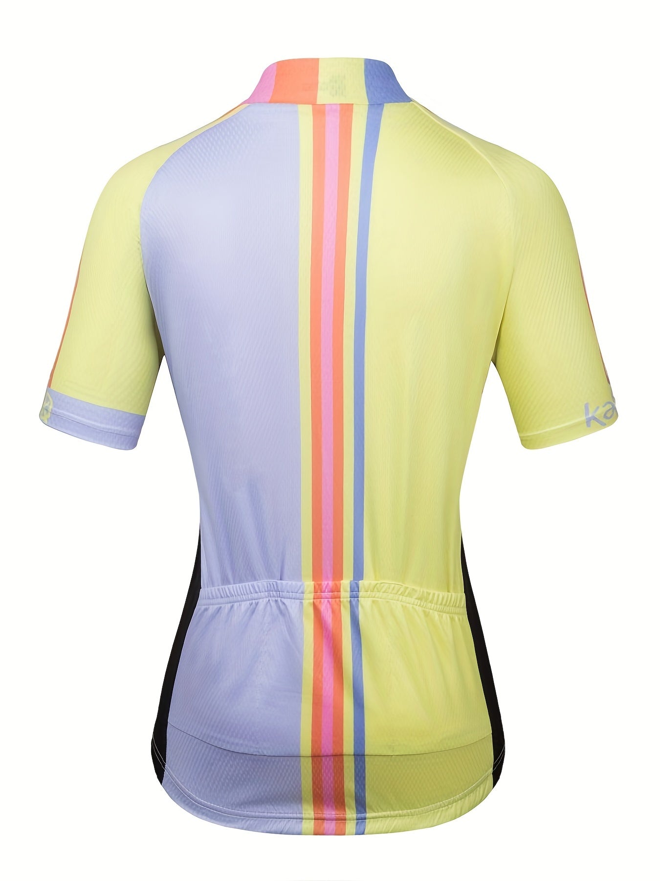 Women's Stylish Block Mountain Bike Jersey with Mock Neck Zipper