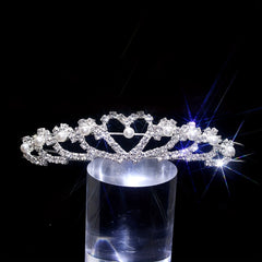 Rhinestone Heart Headband Queen Crown Tiara Hair Accessories