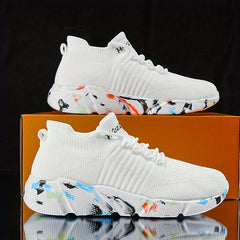 Men's Lace-Up Running Shoes Lightweight Breathable Sneakers