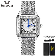 SUNGODER Rhinestone Quartz Analog Wristwatch