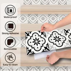 Moroccan Print Stair Sticker Self-Adhesive Art Wallpaper