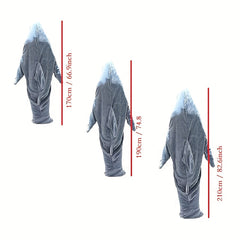 Shark Shaped Blanket Soft Flannel Wearable Blanket