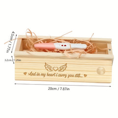 Wooden Memory Box with Engraved Lid - In My Heart It Carry You Still Keepsake