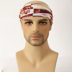 Light Brown Men's Printed Cycling Neck Gaiter
