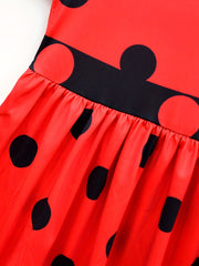 Polka Dots Fancy Costume Dress For Toddler Girls