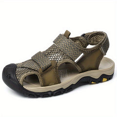 Men's Closed Toe Sandals Durable Non Slip Outdoor Hiking Trekking Sandals