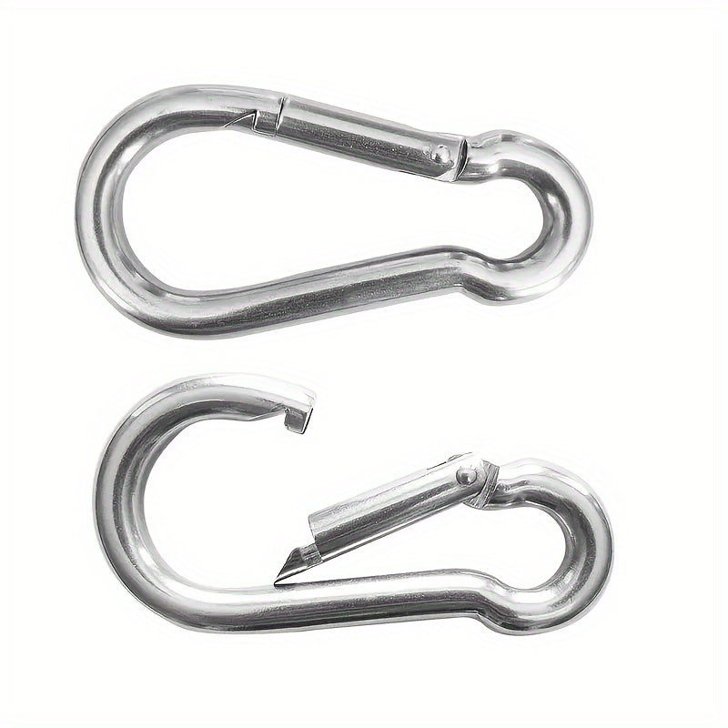 4pcs Stainless Steel Hanging Buckle Spring Carabiners For Outdoor Camping