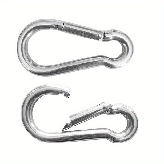 4pcs Stainless Steel Hanging Buckle Spring Carabiners For Outdoor Camping
