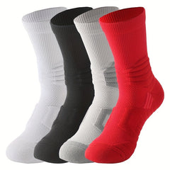 Men's Cotton Compression Socks Sports Crew Anti-slip Breathable