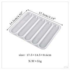 Rectangular Oval Bookmark Pendant Resin Mold Crystal Epoxy Jewelry Silicone Mold