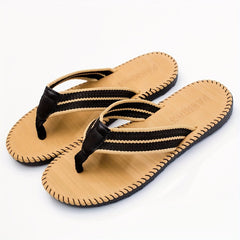 Men's Thong Sandals Woven Fabric Flip flops Non Slip Shoes